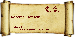 Kopasz Herman névjegykártya